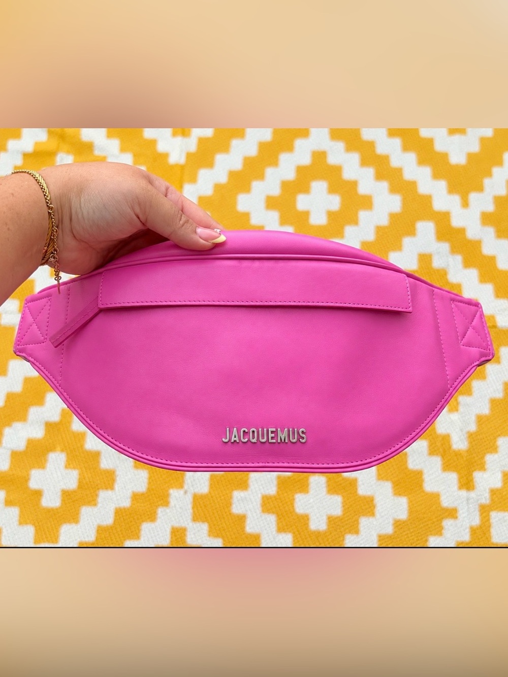 Jacquemus Pink Le Papier 'La Banane Meunier' Pouch